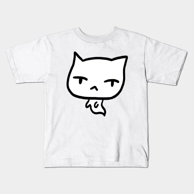 Meow Ghost Kids T-Shirt by mayying